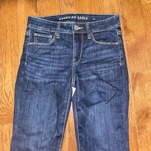 Dark Blue Low Waisted Skinny Jeans